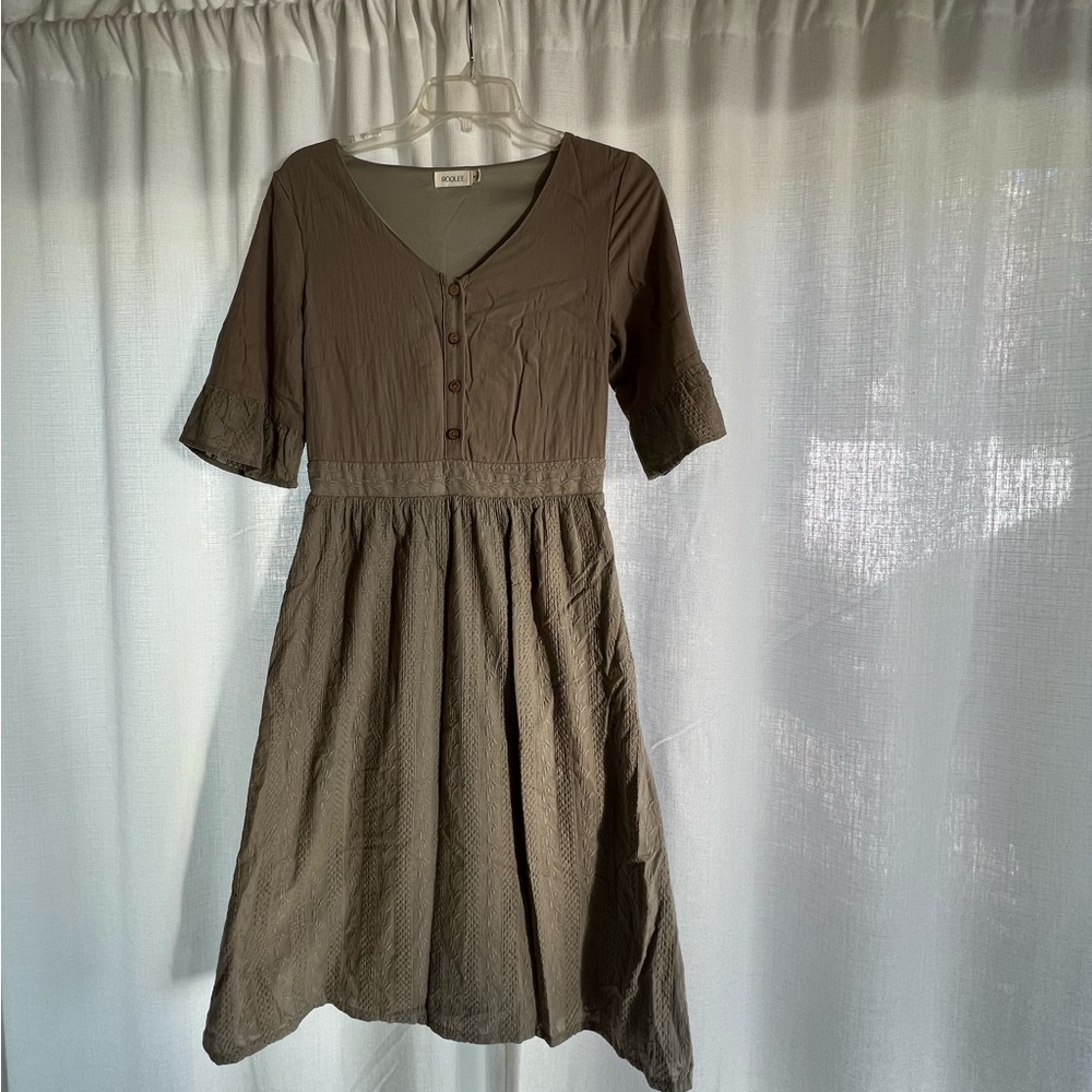 Roolee olive green dress women’s S